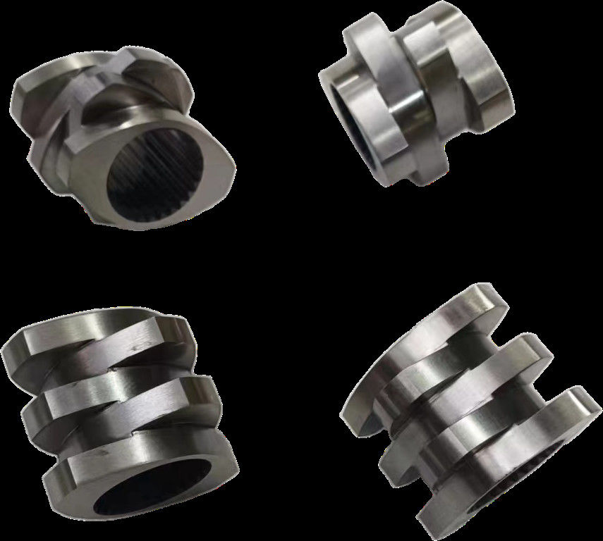 منطقه ذوب شدن قطعات دو پیچ اکستروژر 30° 45° 60° 90° زاویه پیچ 71mm OD