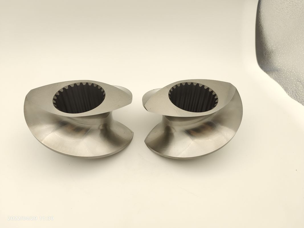 0.05mm Tolerances CTE95 قطعات پیچ برای دو پیچ ماشین اکستروژن در مواد سفارشی
