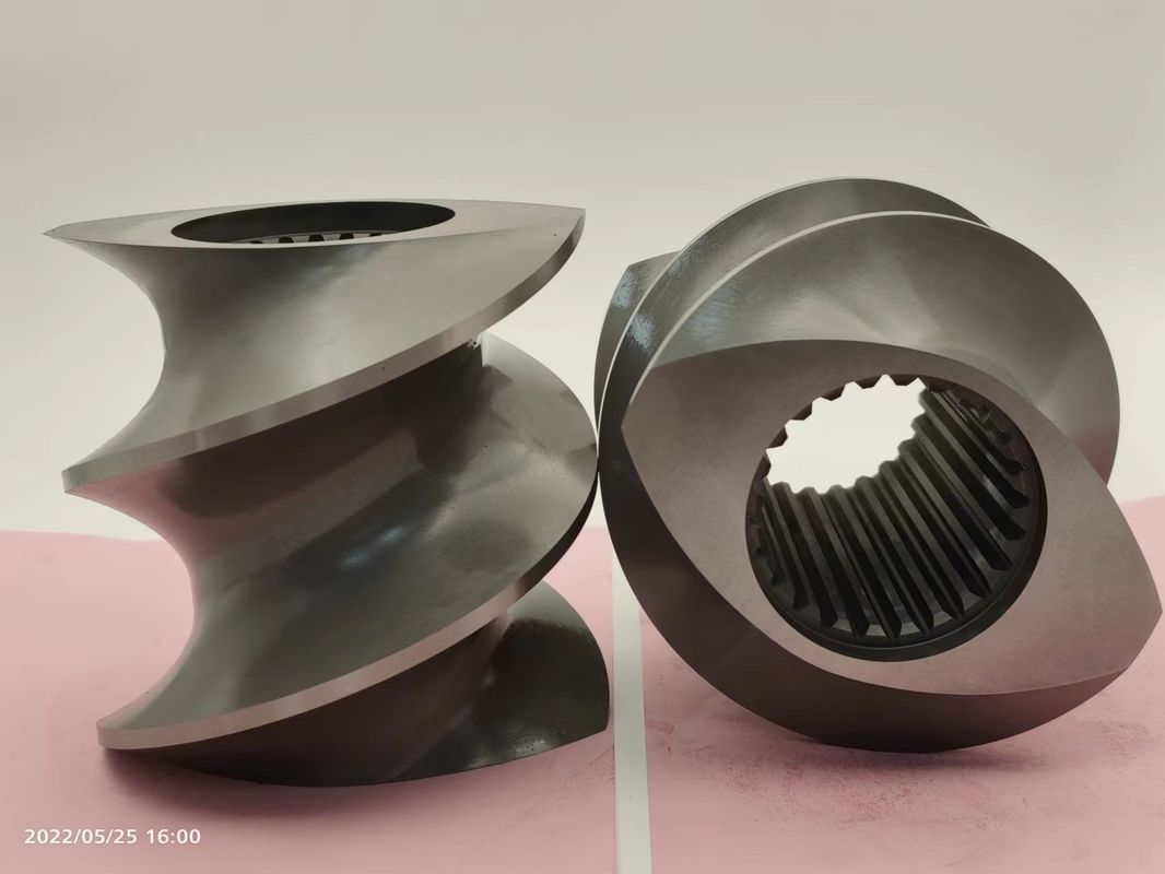 0.05mm Tolerances CTE95 قطعات پیچ برای دو پیچ ماشین اکستروژن در مواد سفارشی