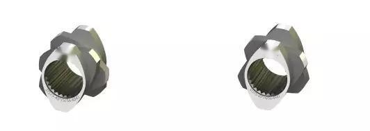 قطعات اکسترودر دو مارپیچ STS70، پیچ ها و سیلندرهای دستگاه پلاستیک